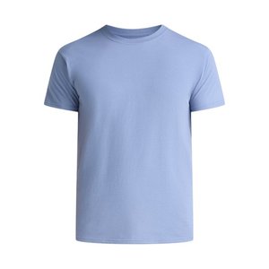 Camiseta de algodón 100% para hombre, camisetas finas de verano suaves informales para Fitness, ropa de casa para hombre, camiseta sólida de manga corta con cuello redondo para hombre - Product Image 1