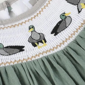 Handmade Smocked Soft Linen Dress for <b>Baby</b> Girls Casual Style for Toddler's <b>First</b> Birthday OEM Made in Vietnam - Product Image 6