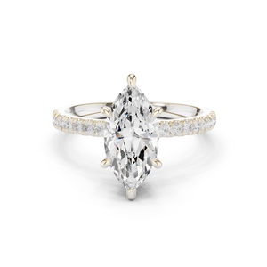 18K Rose Gold Marquise <b>Diamond</b> <b>Ring</b> for Anniversary - Product Image 5