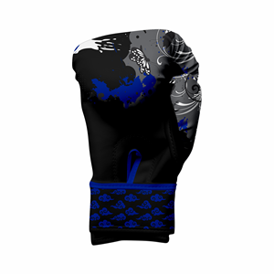 Gant de boxe personnalisé en cuir de vachette noir de haute qualité pour le combat professionnel disponible dans toutes les tailles avec logo et design personnalisés - Product Image 5