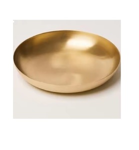ชามเสิร์ฟอาหารและช็อคโกแลตทองเหลืองเคลือบทองหรูหราดีไซน์แฮนด์เมดทันสมัยสำหรับงานเลี้ยงงานแต่งงานที่สมบูรณ์แบบ - Product Image 6