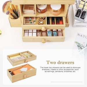 Mangowood <b>Makeup</b> Organizer Cosmetic Jewelry <b>Storage</b> Organizer Multi-Function Make up Box Stand <b>for</b> Vanity, Desk, Bathroom - Product Image 4