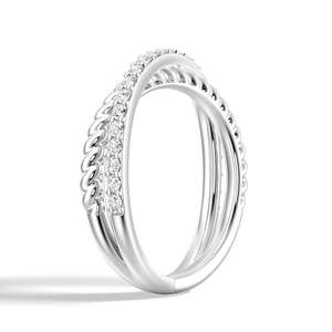 18K Gold Wedding Band with Round Cut Moissanite Diamond Elegant 18K Gold <b>Ring</b> - Product Image 6