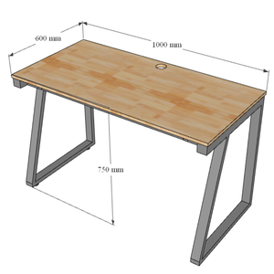 Escritorio Minimalista de Madera Maciza de 100x60cm para Oficina/Dormitorio (Requiere Ensamblaje)-HBTH001 - Product Image 6