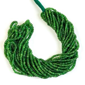 Perles rondes lisses en tsavorite naturelle 2,5-3 mm, vente en gros de perles de grenat tsavorite, pierres précieuses en vrac pour la fabrication de bijoux, 16 pouces - Product Image 6