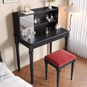 Modern standing makeup vanity Solid wood makeup desk Multi-purpose bedroom furniture Modern standing vanity <b>table</b> - Product Image 1