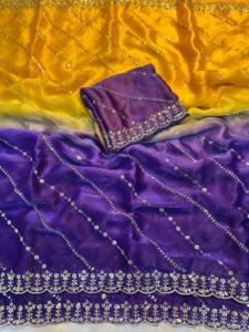 Women's Silk Party Saree Sequences Quick Dry Moisture Wicking Wrinkle Free Features Regular Fit for All Seasons Diwali Wedding - Product Image 6