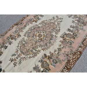 พรมตุรกีทำมือสีเบจสีน้ำตาลคลาสสิก5x9.5ft โถงทางเดินรูปสี่เหลี่ยมผืนผ้า/ทางเข้า/ข้างเตียงสำหรับห้องนั่งเล่นที่บ้าน - Product Image 5