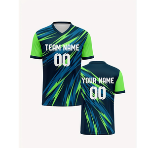 Camisetas de fútbol americano para adultos personalizadas al por mayor, camisetas de fútbol americano de corte automatizado, diseño verde vibrante - Product Image 4
