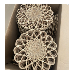 Assiette en rotin écologique de haute qualité et napperon en rotin tissé pour Table à manger décorative et service de cuisine - Product Image 6
