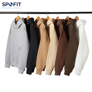 Sweats à capuche d'hiver décontractés pour hommes Prix de gros Logo personnalisé imprimé de haute qualité 100% Cotton Heavyweight Oversized Boxy Hoodies - Product Image 1