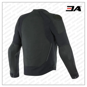 เสื้อแจ็คเก็ตขี่มอเตอร์ไซค์หนังวัวแท้สำหรับผู้ชาย ยี่ห้อ Rawasaki พร้อมอุปกรณ์ป้องกันระดับ CE ระดับ 2 และดีไซน์ Hump - Product Image 2