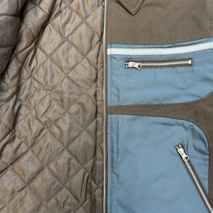 Chaqueta corta de invierno para hombre con logotipo personalizado, chaqueta cortavientos reflectante de poliéster y algodón con cremallera para hombre - Product Image 2