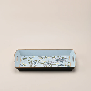 Plateau en bois peint à la main de taille et de design personnalisés pour la décoration intérieure indienne, offrant des couleurs riches et une beauté authentique de l'art populaire - Product Image 2