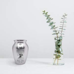 Mini urne de hockey sur glace personnalisée pour les cendres humaines Cadeaux de souvenir pour les cendres humaines dans la mémoire d'amour Taille personnalisée argent - Product Image 4