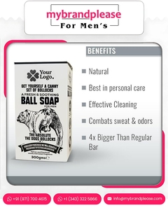 Jabón en Barra con pH Neutro para Hombre, con Aloe Vera y Aceite de Árbol de Té, Productos de Aseo, OEM, ODM, Marca Personalizada, Etiqueta Privada Disponible - Product Image 2