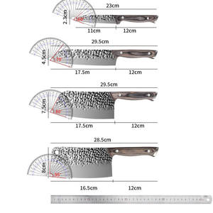 Commandes en gros personnalisées OEM ODM service ensemble de couteaux de cuisine ensemble de couteaux de chef en acier inoxydable couteau à trancher avec manche en bois - Product Image 5