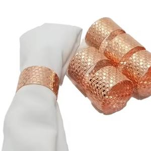 Gold Plated High-end Butterfly Luxury Laser Cutting Design <b>Napkin</b> Rings for <b>wedding</b> table decoration - Product Image 6