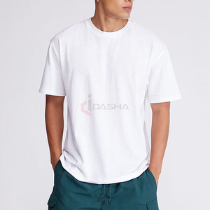 T-shirt en coton pour hommes et femmes de haute qualité coupe régulière t-shirt décontracté printemps été uni logo personnalisé vente en gros - Product Image 4