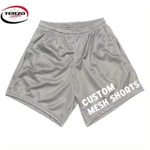 Terzo Sports Customizable Double <b>Layer</b> Polyester Mesh Basketball Shorts for Men Colorful Logo Printed Men's Customizable Shorts - Product Image 4