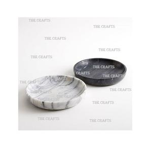 Marble <b>White</b> And <b>Black</b> Color Serving Bowl For Salad Soup Dessert Food Fruits And Chocolates Serving Bowl Set Of <b>2</b> - Product Image 1