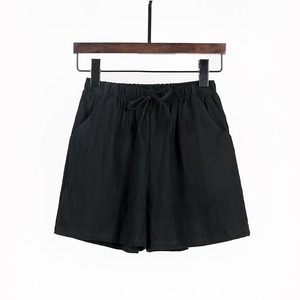 กางเกงขาสั้น2023ผ้าคอตตอนและผ้าลินินสำหรับผู้หญิงทรงพลัสไซส์สำหรับฤดูร้อน - Product Image 6
