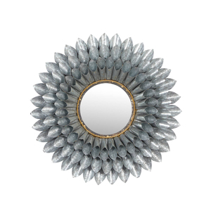 OEM Customized Designed Gray Contemporary Galvanized Metal <b>Wall</b> <b>Mirror</b> Manufacturer in India at Reasonable Price - Product Image 1