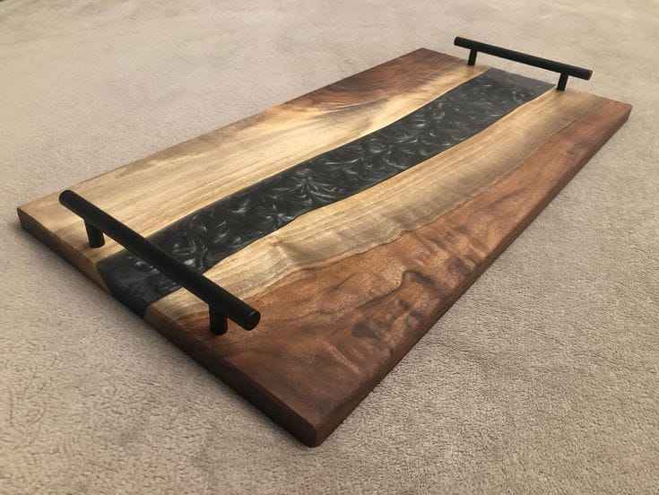 ไม้ธรรมชาติ + สีเรซินหลากสี