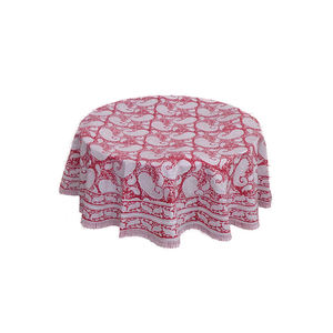 Mantel con estampado de bloque de mano Jacquard de algodón 100% con estilo, técnica de tejido blanco de 180 Cms, bien absorbente, 20 láminas - Product Image 1