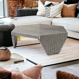 Mesa de Centro con Incrustaciones de Hueso, Muebles Hechos a Mano de Calidad de Exportación al Por Mayor - Product Image 1