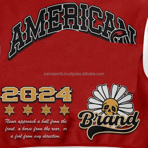 Veste universitaire pour hommes à bas prix veste de baseball à la mode avec logo brodé personnalisé veste universitaire Lettermen pour hommes - Product Image 6