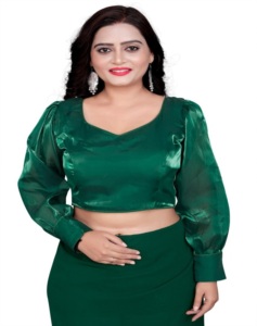 เสื้อเบลาส์ Zimi Chu slub จากวัสดุที่ทันสมัยพร้อมเสื้อมีลวดลายเป็นฟองเปิดและปมที่สวยงามสำหรับฤดูร้อน - Product Image 1