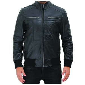 Veste en cuir pour homme Veste en cuir PU pour homme Locomotive de grande taille Veste coupe-vent d'extérieur pour homme - Product Image 3