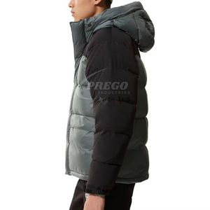 Veste matelassée brillante de haute qualité pour hommes, vente en gros personnalisée OEM ODM, style décontracté d'hiver, vêtements d'extérieur avec processus de revêtement - Product Image 6