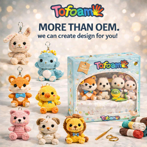 Kit de Iniciación para Tejer a Crochet, Diseño TOFOAM OEM, Textil y Tela Suaves, Hecho a Mano, <span class=keywords><strong>Paso</strong></span> a <span class=keywords><strong>Paso</strong></span> para Principiantes, Regalo Ideal - Product Image 5