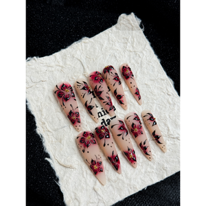 Crimson Petals Press on Nail Art Eleganti decorazioni per unghie da donna - Product Image 3