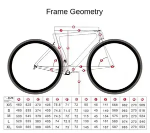 Vélo de course SUNREMO avec guidon intégré en aluminium, cadre en fibre de carbone, 22 vitesses, aérodynamique, en fibre de carbone - Product Image 3