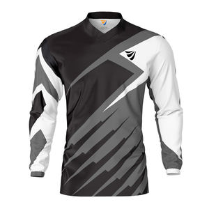 Pantalones de Jersey de carreras de motocross de manga larga en blanco impresos digitalmente personalizados de calidad al por mayor - Product Image 3