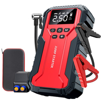 Démarreur de voiture 1800A Peak avec compresseur d'air 150 PSI, booster de batterie portable 12V et gonfleur de pneus numérique pour SUV et camion