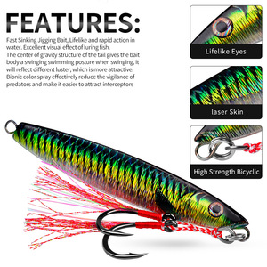 NOUVEAU MAJOR Leurre <span class=keywords><strong>de</strong></span> pêche au jigging en plomb 12cm 78g Jerkbait Sardine imprimée en 3D Appât artificiel dur pour la pêche en <span class=keywords><strong>eau</strong></span> douce et salée - Product Image 3