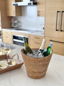 Panier de rangement multifonctionnel en rotin naturel fait main pour refroidisseur à vin et bière, design moderne et écologique, fabriqué à Hanoï - Product Image 6