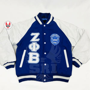 Personalizado Zeta Phi Beta Fabricante de alta calidad bordado mangas de cuero Letterman Varsity chaquetas hombres Varsity chaquetas personalizadas - Product Image 4