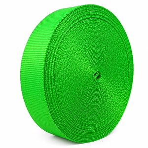 High Quality 25mm/38mm/50mm Eco-Friendly Polyester/Nylon Webbing Strap Custom Logo 1.6-3mm Black/<b>White</b>/Orange Bags Shoes Garment - Product Image 1