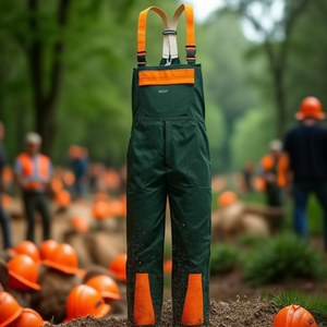 Green/Orange Workwear Chainsaw Protective Bib <b>Overall</b> Size 50 KONIFERE - Product Image 3