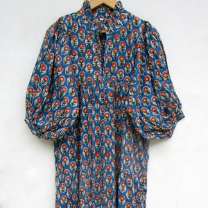 2023 Colección al por mayor Tie Dye Long Maxi Cuello redondo Medias mangas Tela de rayón Vestido holgado con abertura lateral Spring Maxi - Product Image 1