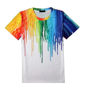 Men's Digital Printed Round Neck T Shirt 100% Cotton Comparative Price Factory Manufacturer Unique Design Men's T Shirt