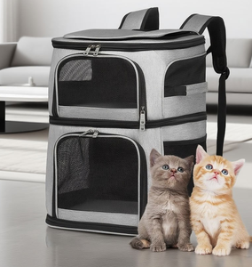 Breathable Waterproof Foldable Pet <b>Backpack</b> Carrier Large Space Cat Dog Travel Bag Double Shoulder Outdoor Pet Carrier - Product Image 3