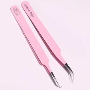 Juego de 6 uds de pinzas para cejas con tijera curva, cepillo para pestañas, barba, cejas, depilación, desplumador para pelos faciales, Clips extractores - Product Image 5