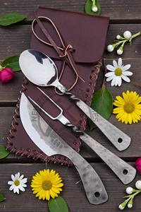 Juego de Cubiertos Medievales de Edición Nueva, Juego de Cubiertos Forjados a Mano para Salón de Comedor, Utensilios de Cocina Renacentistas - Product Image 2