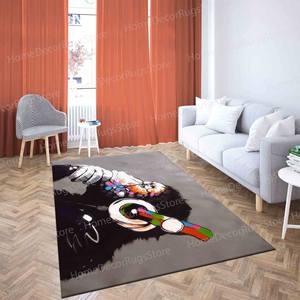 Tapis imprimé graffiti - Design unique de singe Banksy pour le salon, tapis fin non tissé - Product Image 4